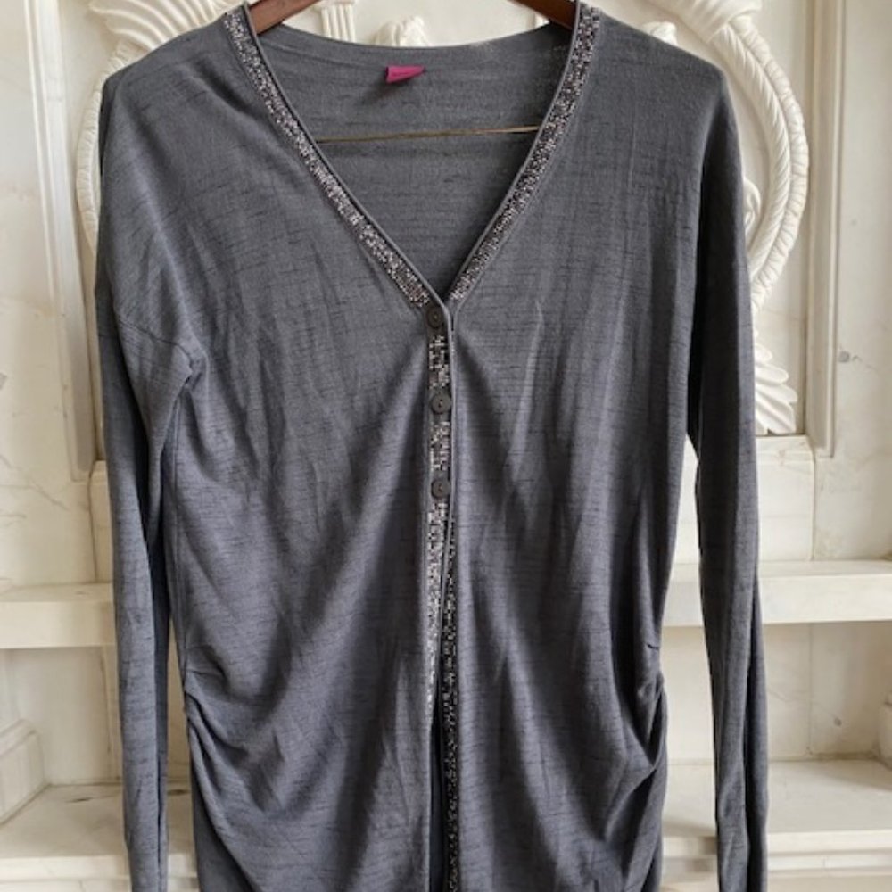 Save the Queen Gray Camisole with beads details